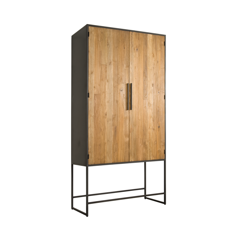 Cabinet Felino Recycled Teakhout Met Stalen Frame 116cm Towerliving