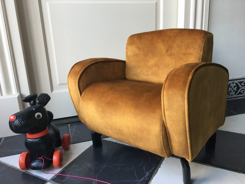 Kinderfauteuil Tekkie Velvet Gold